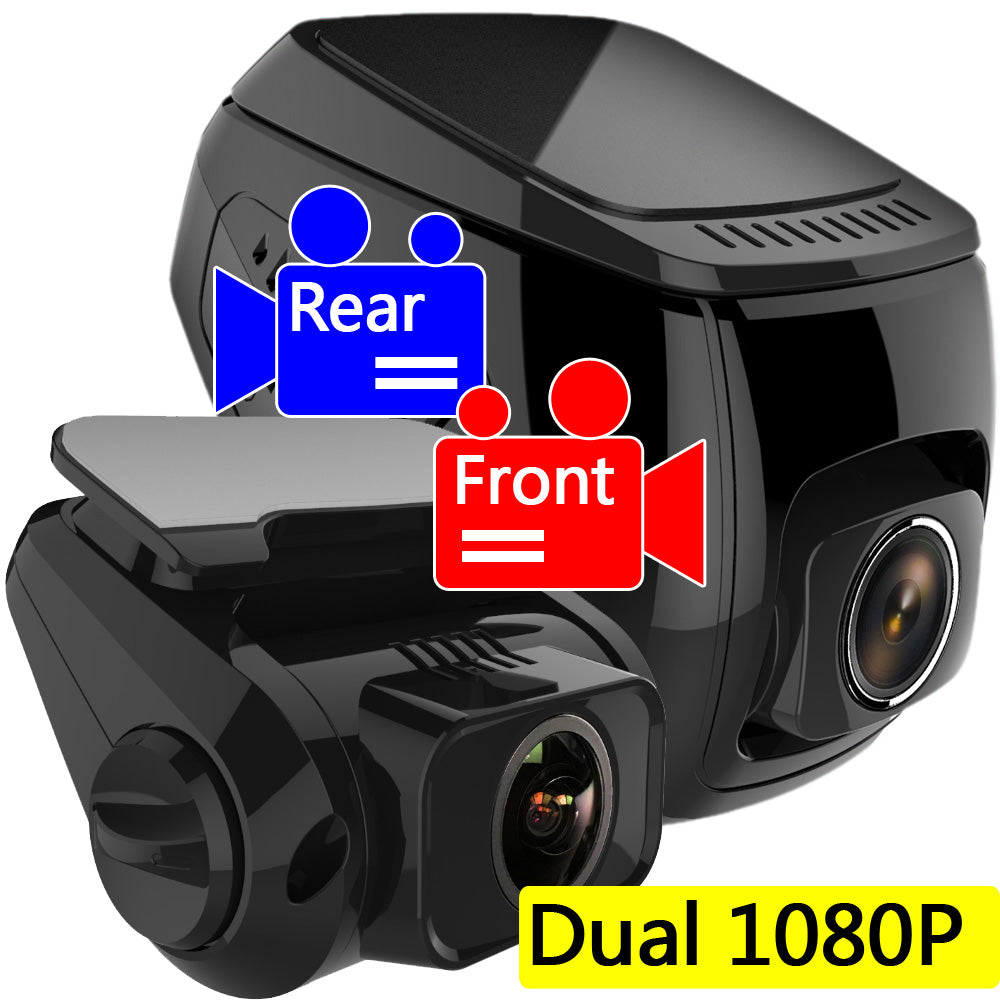 IdealTech X1D Dash Cam Front and Rear 1080P+1080P Dual Lens Built-in WIFI Powered by Super Capacitor Support up to 256GB TF Card