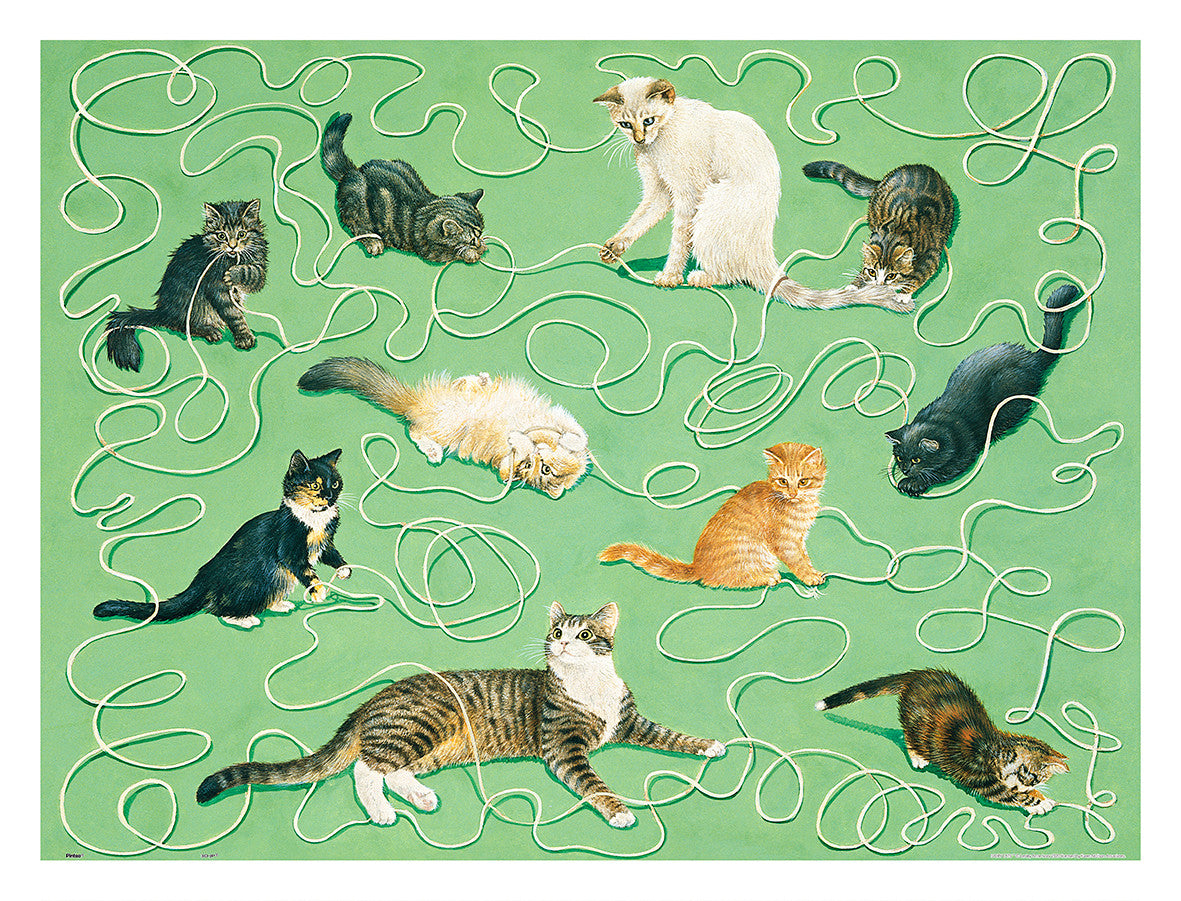 1200 Piece Premium 2D Puzzles - Lesley Anne Ivory: Kittens with String