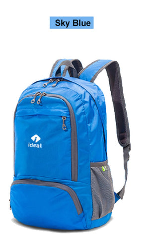 IdealTech Lightweight Backpack Daypack, Foldable Durable Packable Water Resistant Outdoor Travel Hiking Camping Biking
